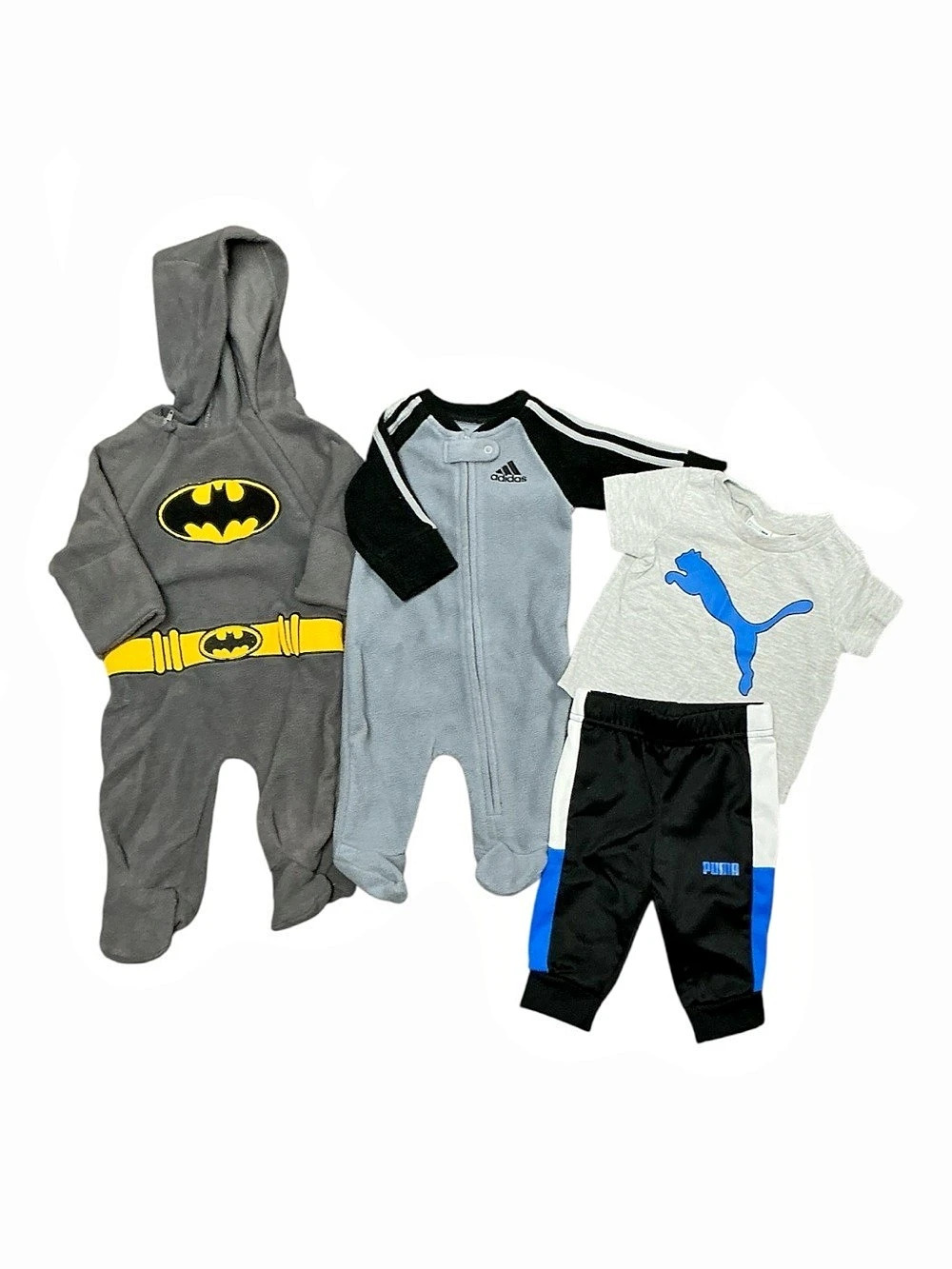 Mixed Brands Baby Outfit Bundle Gray Black Blue Like New